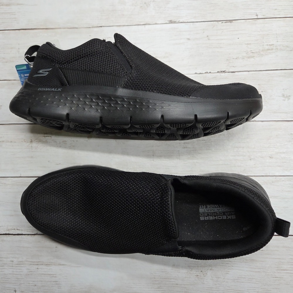 Skechers GoWalk Flex Remarkable Slip On Sneaker Men 15 Black Extra Wide 216492WW